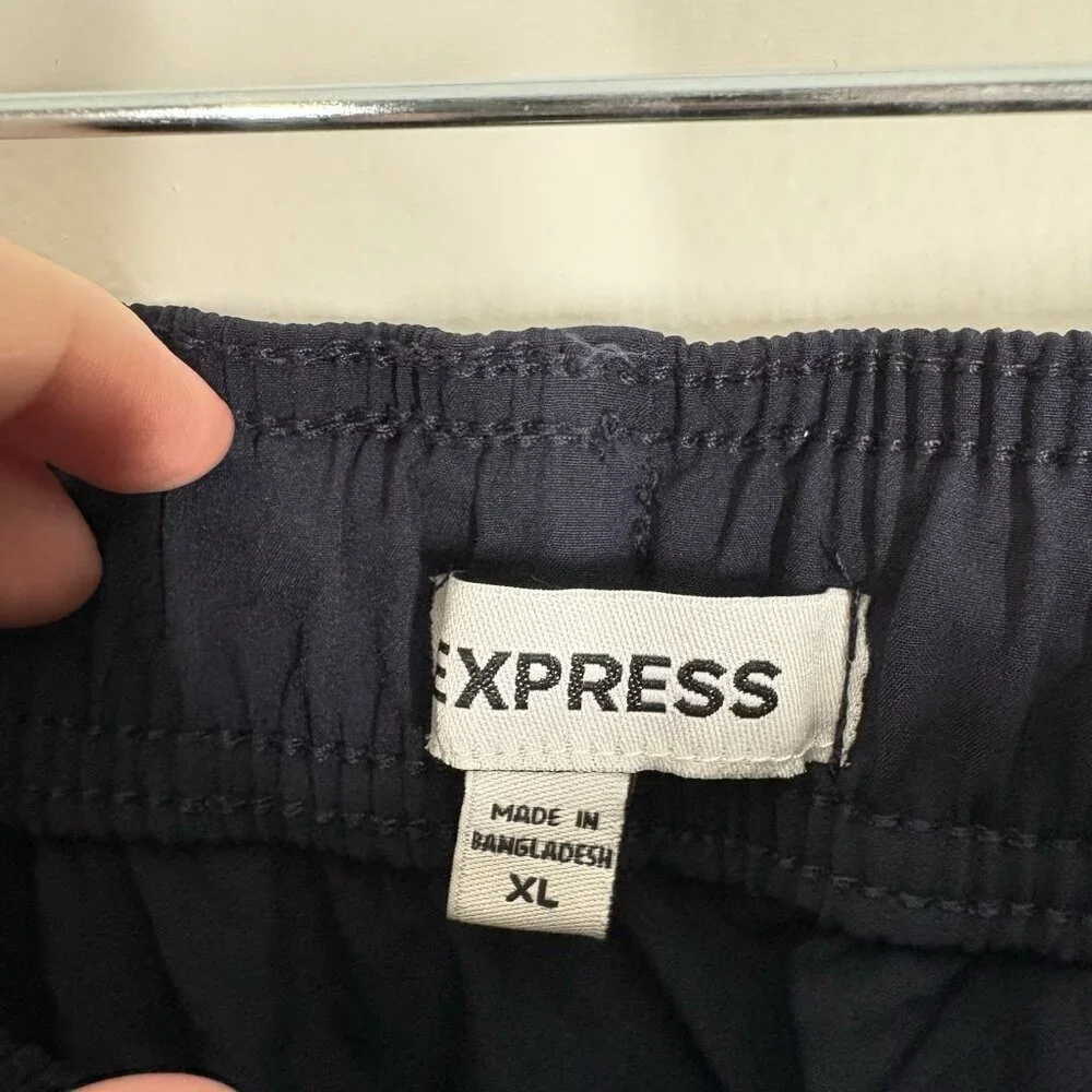 Express Men Sz XL Sport Navy Blue Drawstring Elastic Waist 7